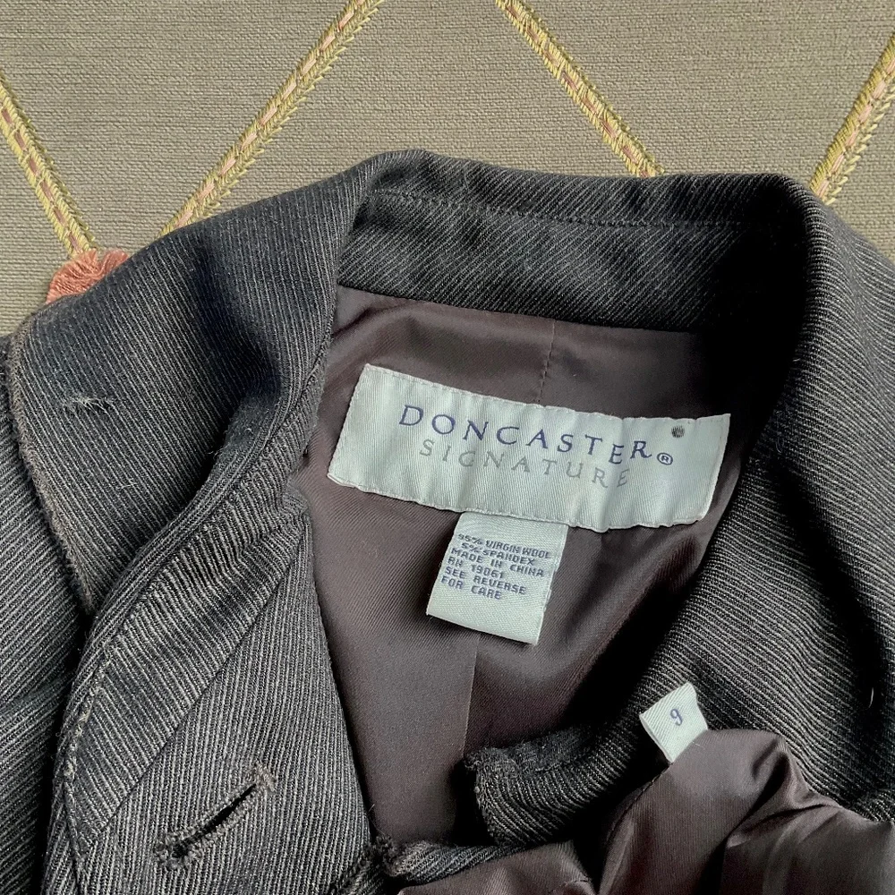 Doncaster Blazer Wool Brown Tweed Ruffle (6)